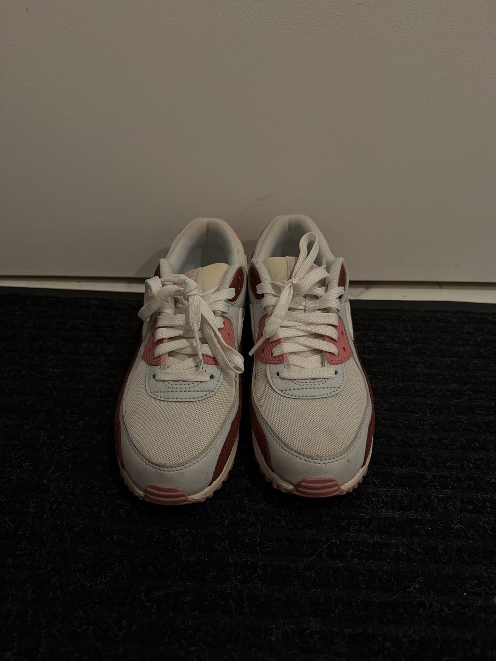Nike Kids White and Rose Athletic Sneakers
